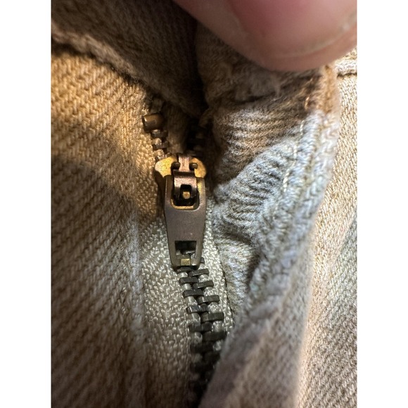 GS115 Jeans Mens 32x31 Tan Khaki Straight Leg 100% Cotton Denim Casual 5 Pocket - Picture 14 of 16